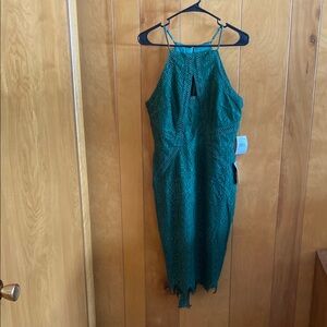 Elegant Green Lace Dress